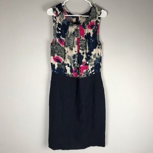 Rachel Roy silk blousen sheath dress multi color
